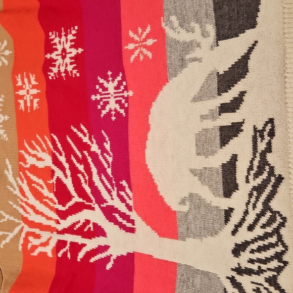 Multi-stripe Sweater With Winter Scene - Picture 6 of 7